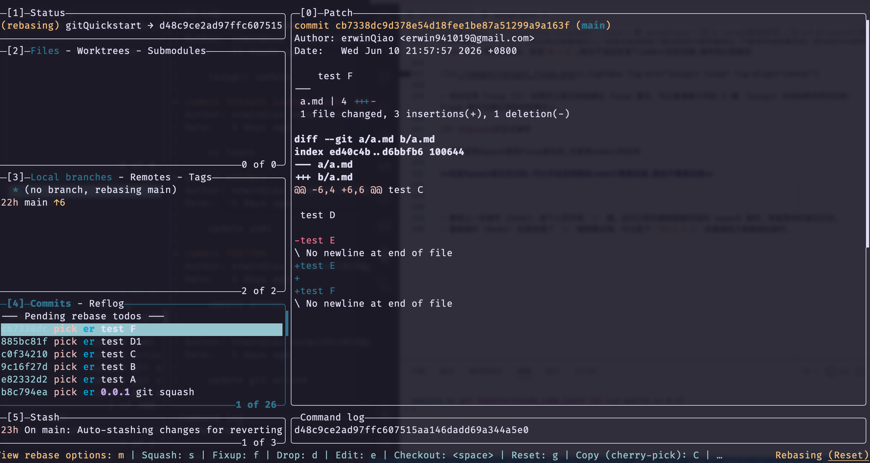 lazygit rebase